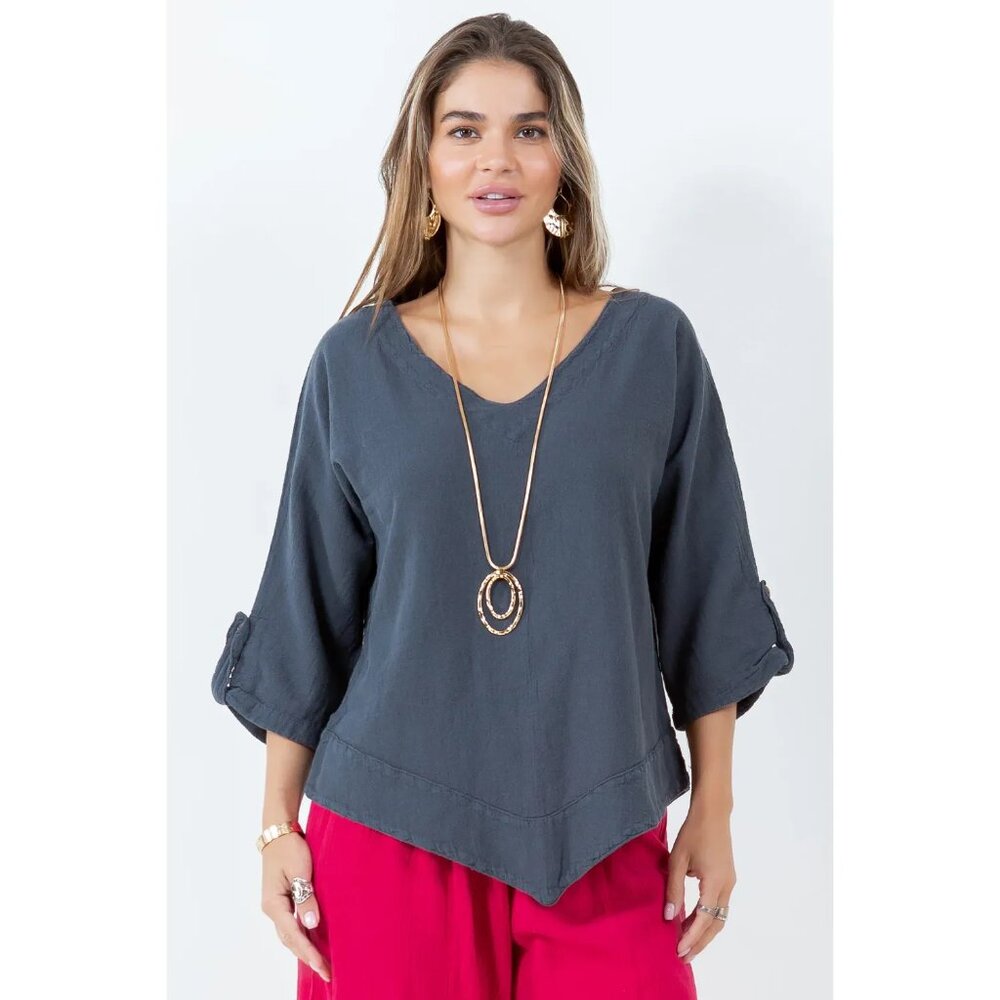 Cottonways Classic NEW Dorie Top in Crystal Blue size 0 (XS/S)